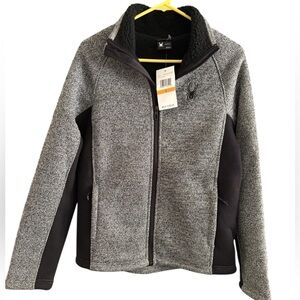 Spyder Men’s Lightweight Full Zip Sherpa Lined Jacket Size Small NWT